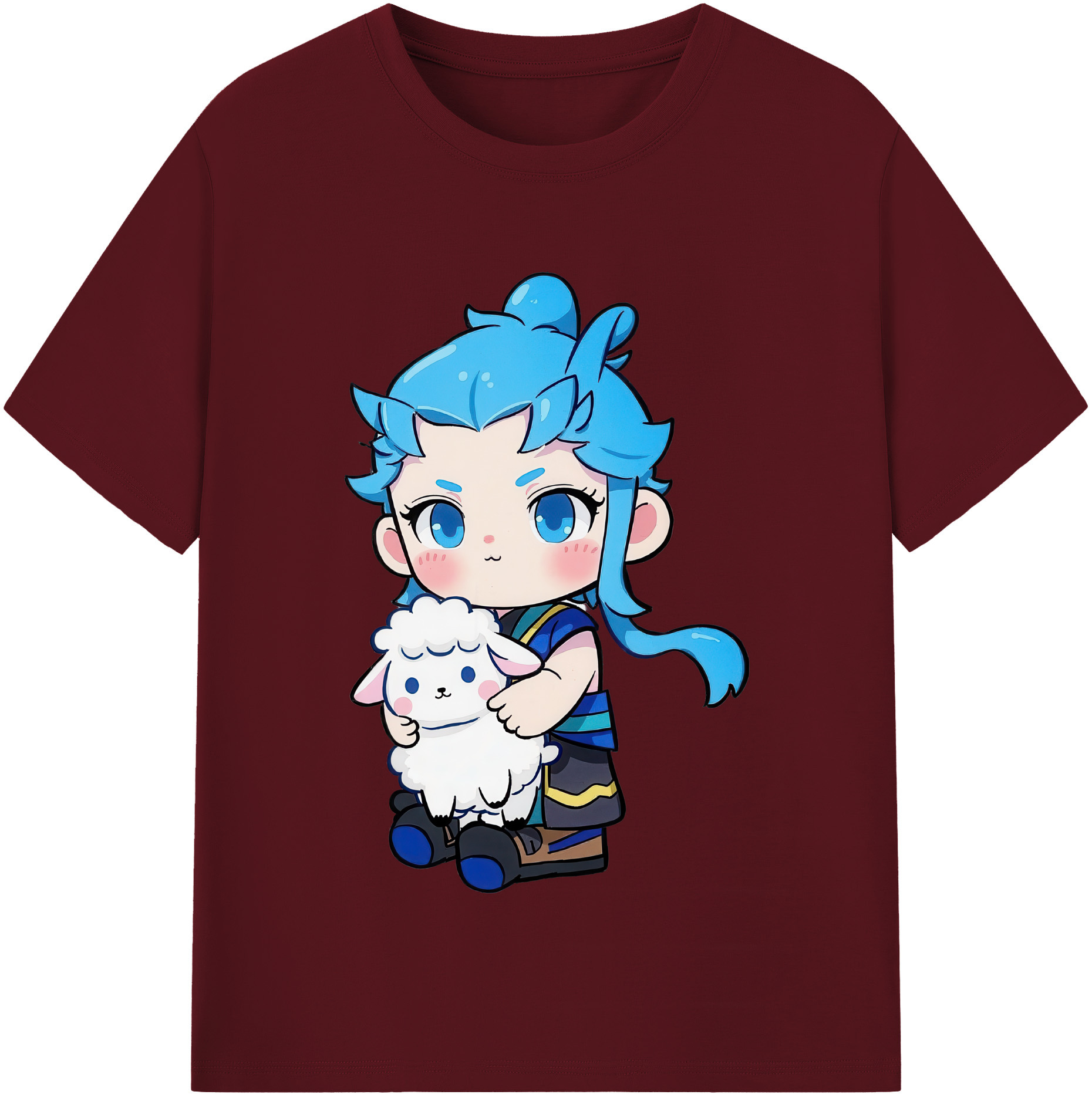 （画像用） Ne Zha 2 ナタ 魔童の大暴れ 綿100％半袖Tシャツ（フロントプリント）